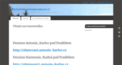 Desktop Screenshot of antonie-karlov.cz